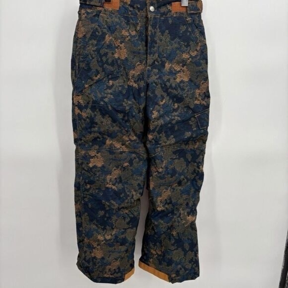 Columbia Blue and Brown Cargo Pants with Distinctive Design